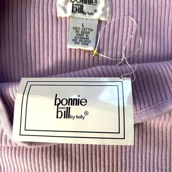 Purple Long Sleeve Top With Braided Strings On Side - Picture 4 of 5